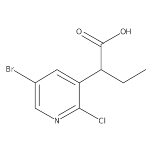 2-(5-Bromo-2-chloropyridin-3-yl)butanoic acid结构式