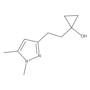 1-[2-(1,5-dimethyl-1H-pyrazol-3-yl)ethyl]cyclopropan-1-ol结构式