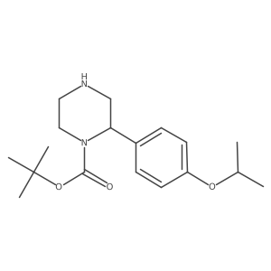 Tert-butyl 2-[4-(propan-2-yloxy)phenyl]piperazine-1-carboxylate结构式