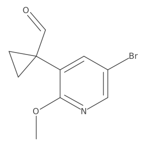 1-(5-Bromo-2-methoxypyridin-3-yl)cyclopropane-1-carbaldehyde Structure