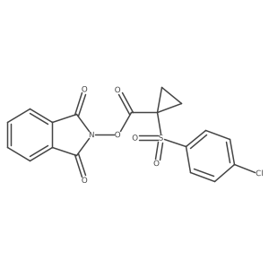 1,3-dioxo-2,3-dihydro-1H-isoindol-2-yl 1-(4-chlorobenzenesulfonyl)cyclopropane-1-carboxylate Structure