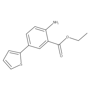Ethyl 2-amino-5-thiophen-2-ylbenzoate结构式