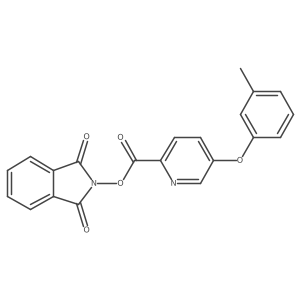 1,3-dioxo-2,3-dihydro-1H-isoindol-2-yl 5-(3-methylphenoxy)pyridine-2-carboxylate结构式