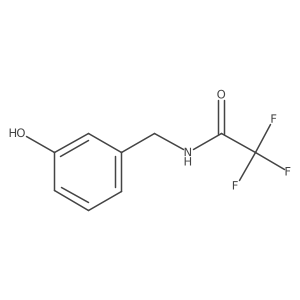2,2,2-trifluoro-N-[(3-hydroxyphenyl)methyl]acetamide结构式