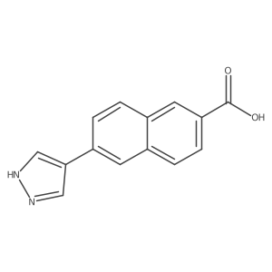 6-(1H-Pyrazol-4-yl)-naphthalene-2-carboxylic acid Structure
