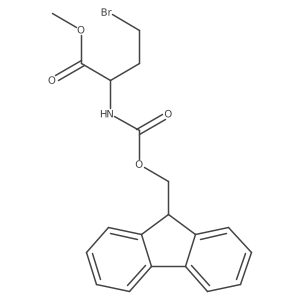(S)-Methyl 2-((((9H-fluoren-9-yl)methoxy)carbonyl)amino)-4-bromobutanoate结构式