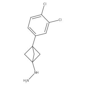[3-(3,4-Dichlorophenyl)-1-bicyclo[1.1.1]pentanyl]hydrazine Structure