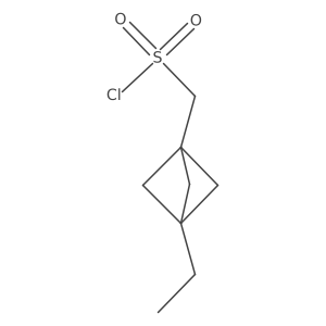 (3-Ethyl-1-bicyclo[1.1.1]pentanyl)methanesulfonyl chloride Structure