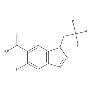 5-fluoro-1-(2,2,2-trifluoroethyl)-1H-1,2,3-benzotriazole-6-carboxylic acid Structure