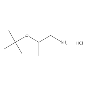 2-[(2-Methylpropan-2-yl)oxy]propan-1-amine;hydrochloride Structure