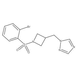 1-{[1-(2-bromobenzenesulfonyl)azetidin-3-yl]methyl}-1H-1,2,4-triazole Structure