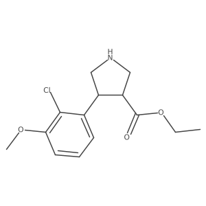 Ethyl 4-(2-chloro-3-methoxyphenyl)pyrrolidine-3-carboxylate Structure