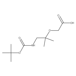 2-[(1-{[(Tert-butoxy)carbonyl]amino}-2-methylpropan-2-yl)oxy]acetic acid结构式