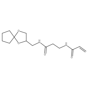 N-(1,4-Dioxaspiro[4.4]nonan-3-ylmethyl)-3-(prop-2-enoylamino)propanamide Structure