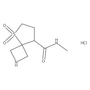 N-Methyl-5,5-dioxo-5lambda6-thia-2-azaspiro[3.4]octane-8-carboxamide;hydrochloride结构式
