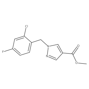 methyl 1-(2-chloro-4-fluorobenzyl)-1H-pyrazole-4-carboxylate Structure