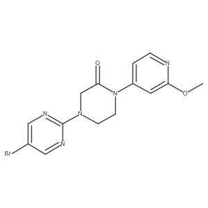 4-(5-Bromopyrimidin-2-yl)-1-(2-methoxypyridin-4-yl)piperazin-2-one Structure