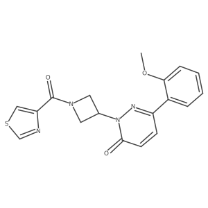 6-(2-Methoxyphenyl)-2-[1-(1,3-thiazole-4-carbonyl)azetidin-3-yl]-2,3-dihydropyridazin-3-one结构式