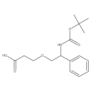3-(2-((Tert-butoxycarbonyl)amino)-2-phenylethoxy)propanoic acid结构式