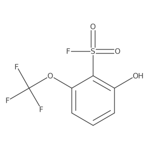 2-Hydroxy-6-(trifluoromethoxy)benzene-1-sulfonyl fluoride结构式