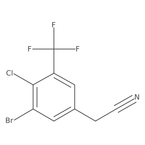 3-Bromo-4-chloro-5-(trifluoromethyl)phenylacetonitrile Structure