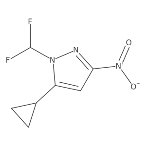 5-cyclopropyl-1-(difluoromethyl)-3-nitro-1H-pyrazole Structure