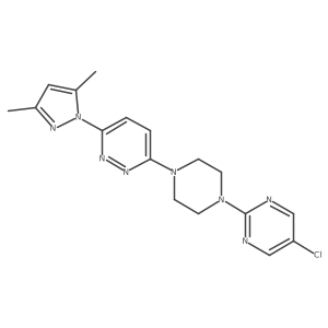 3-[4-(5-chloropyrimidin-2-yl)piperazin-1-yl]-6-(3,5-dimethyl-1H-pyrazol-1-yl)pyridazine Structure