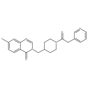 7-Fluoro-3-({1-[2-(pyridin-3-yl)acetyl]piperidin-4-yl}methyl)-3,4-dihydroquinazolin-4-one Structure