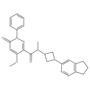 N-(1-{5H,6H,7H-cyclopenta[c]pyridazin-3-yl}azetidin-3-yl)-4-methoxy-N-methyl-6-oxo-1-phenyl-1,6-dihydropyridazine-3-carboxamide结构式