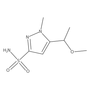 5-(1-Methoxyethyl)-1-methyl-1H-pyrazole-3-sulfonamide Structure