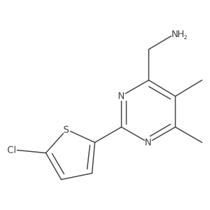 1-[2-(5-Chlorothiophen-2-yl)-5,6-dimethylpyrimidin-4-yl]methanamine Structure