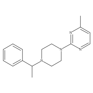 4-Methyl-2-[4-(1-phenylethyl)piperazin-1-yl]pyrimidine Structure