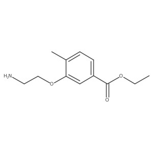 Ethyl 3-(2-aminoethoxy)-4-methylbenzoate结构式