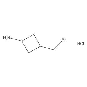 3-(Bromomethyl)cyclobutan-1-amine hydrochloride结构式