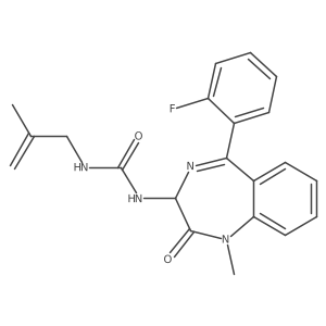 1-[5-(2-fluorophenyl)-1-methyl-2-oxo-2,3-dihydro-1H-1,4-benzodiazepin-3-yl]-3-(2-methylprop-2-en-1-yl)urea Structure