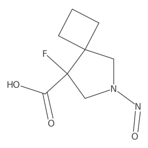 8-Fluoro-6-nitroso-6-azaspiro[3.4]octane-8-carboxylic acid结构式