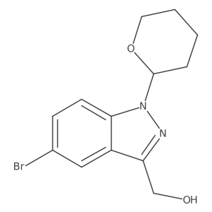 5-bromo-1-(tetrahydro-2H-pyran-2-yl)-1H-Indazole-3-methanol结构式