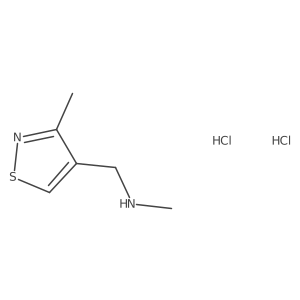 Methyl[(3-methyl-1,2-thiazol-4-yl)methyl]amine dihydrochloride Structure