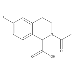 2-Acetyl-6-fluoro-1,2,3,4-tetrahydroisoquinoline-1-carboxylic acid结构式