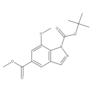 1-tert-butyl 5-methyl 7-methoxy-1H-indazole-1,5-dicarboxylate结构式