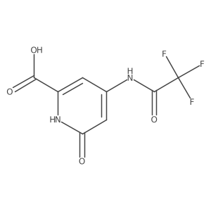 6-Hydroxy-4-(2,2,2-trifluoroacetamido)pyridine-2-carboxylic acid结构式
