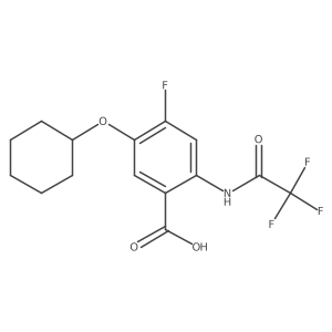 5-(Cyclohexyloxy)-4-fluoro-2-(2,2,2-trifluoroacetamido)benzoic acid结构式