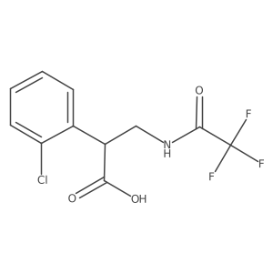 2-(2-Chlorophenyl)-3-(2,2,2-trifluoroacetamido)propanoic acid结构式