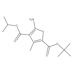 2-Tert-butyl 4-propan-2-yl 5-amino-3-methylthiophene-2,4-dicarboxylate结构式