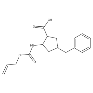 1-Benzyl-4-{[(prop-2-en-1-yloxy)carbonyl]amino}pyrrolidine-3-carboxylic acid Structure