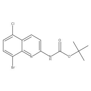tert-butyl N-(8-bromo-5-chloroquinolin-2-yl)carbamate Structure