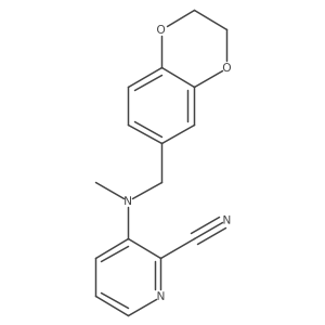 3-{[(2,3-Dihydro-1,4-benzodioxin-6-yl)methyl](methyl)amino}pyridine-2-carbonitrile Structure