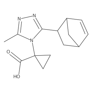 1-[3-(2-Bicyclo[2.2.1]hept-5-enyl)-5-methyl-1,2,4-triazol-4-yl]cyclopropane-1-carboxylic acid结构式
