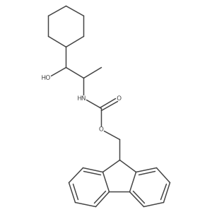 (9H-fluoren-9-yl)methyl N-(1-cyclohexyl-1-hydroxypropan-2-yl)carbamate结构式