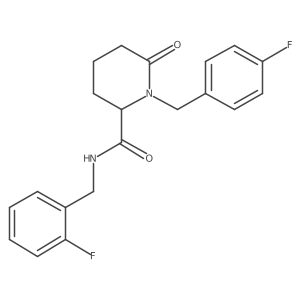 N-[(2-fluorophenyl)methyl]-1-[(4-fluorophenyl)methyl]-6-oxopiperidine-2-carboxamide结构式